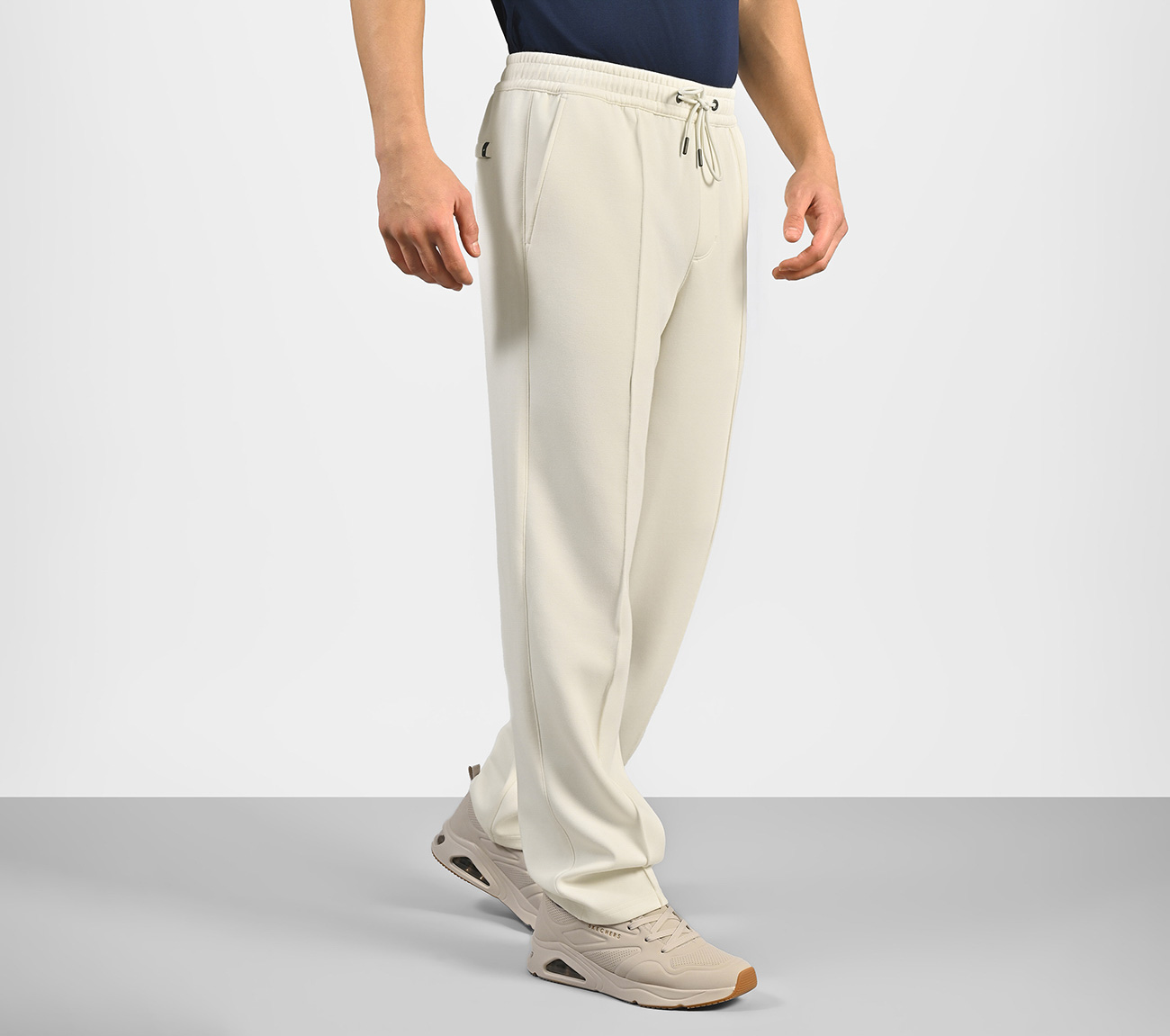 PERFORMANCE TRACK PANT, NATURAL/GREY Apparel Bottom View