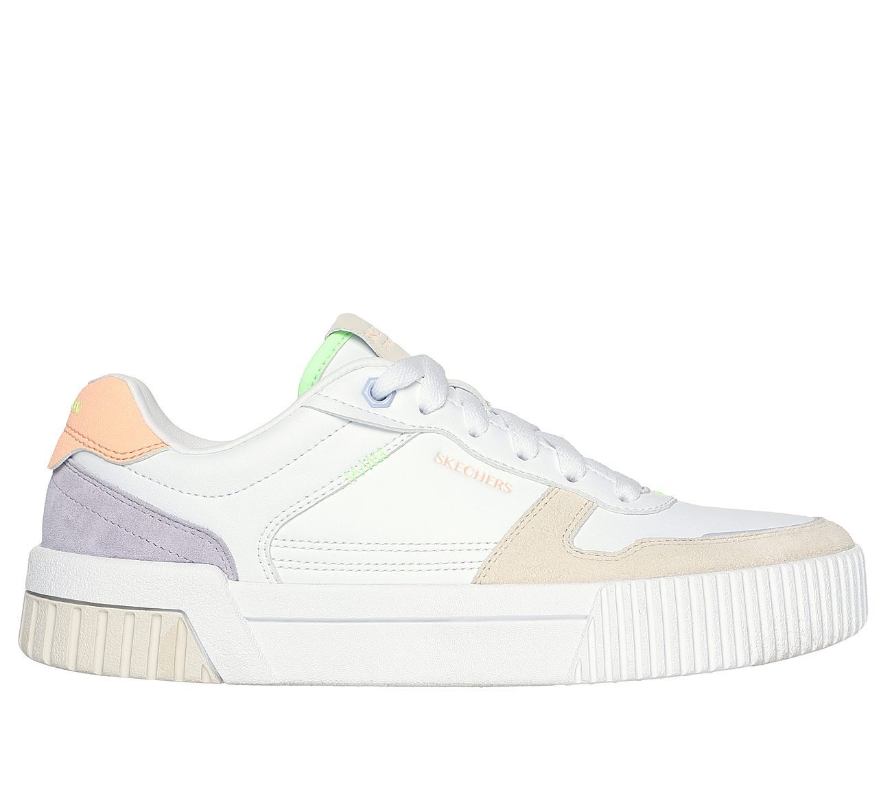 JADE-STYLISH TYPE, WHITE/MULTI Footwear Lateral View