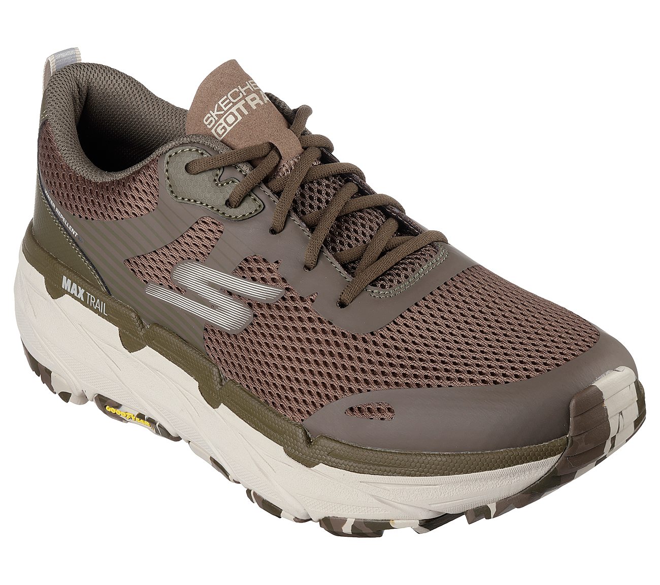 MAX CUSHIONING PREMIER TRAIL, TAUPE/OLIVE Footwear Right View