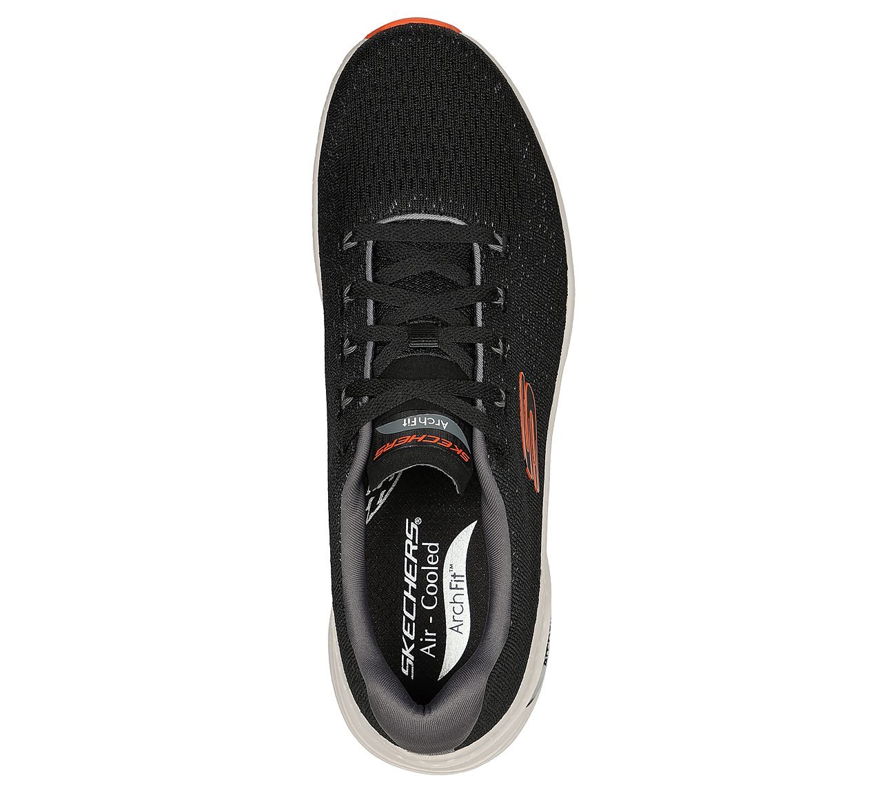 ARCH FIT, BLACK/ORANGE Footwear Top View