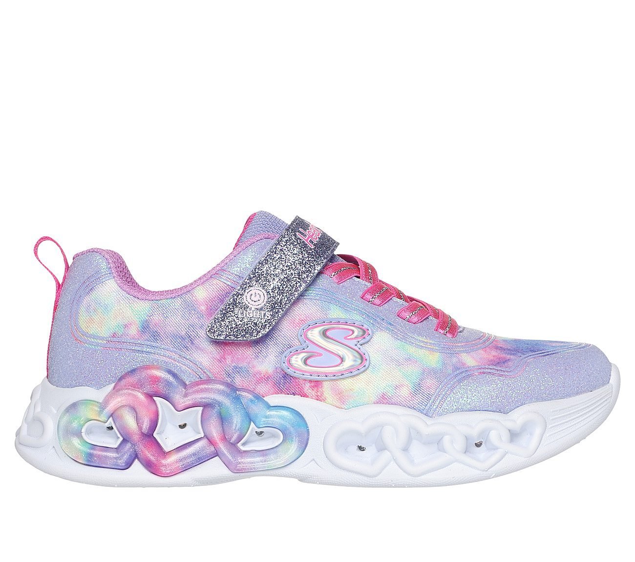 INFINITE HEART LIGHTS - COLOR, LAVENDER/MULTI Footwear Lateral View