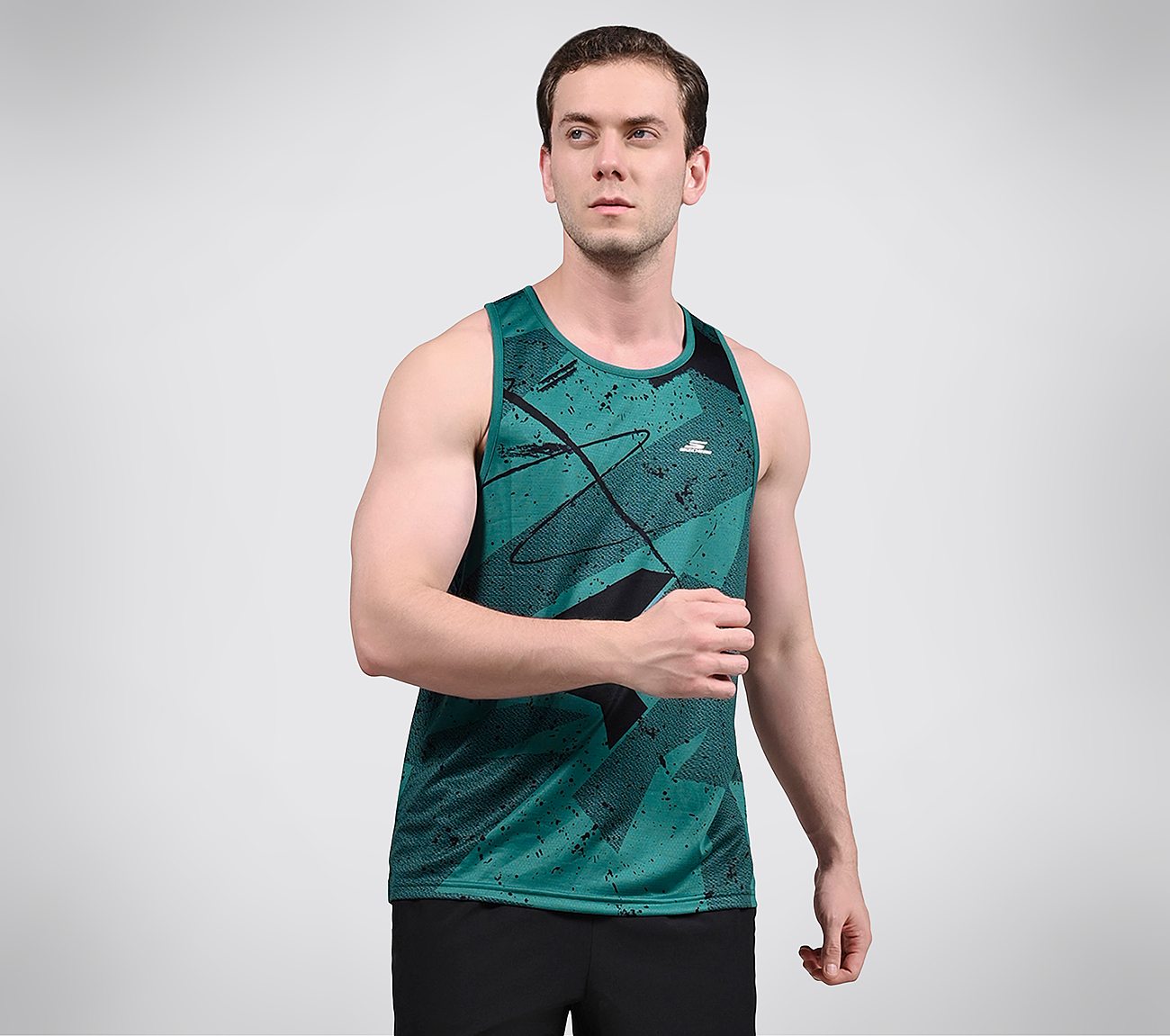 FIRFLY AOP TANK, TEAL/BLUE Apparel Right View