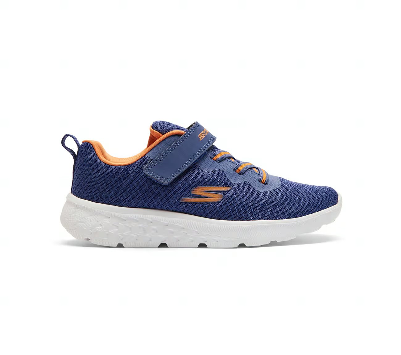 GO RUN 400, NAVY/ORANGE Footwear Lateral View