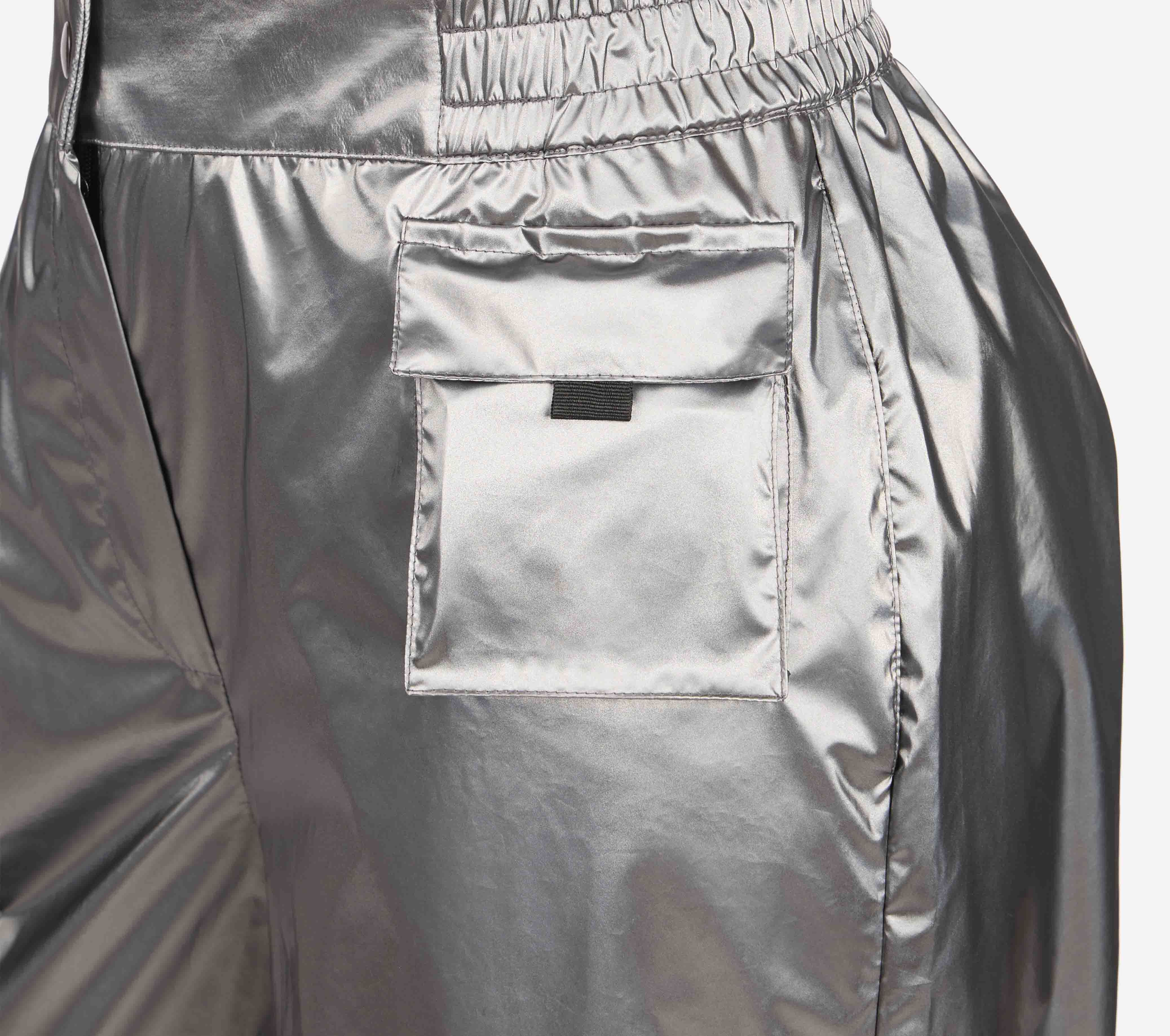 MULTI PANELLED METALLIC CARGO, SILVER Apparel Right View