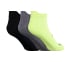 3PK MENS NON TERRY LOW CUT, BLACK/CHARCOAL/LIME