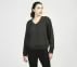 SKECH-SWEATS SHIMMER  V-NECK, BBBBLACK