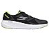 GO RUN ELEVATE, BLACK/LIME Footwear Lateral View