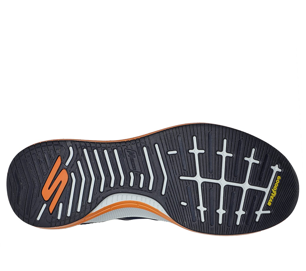 GO RUN PULSE, NAVY/ORANGE Footwear Bottom View