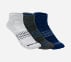 3PK MENS 1/2 TERRY QTR CREW, BLUE/GREY