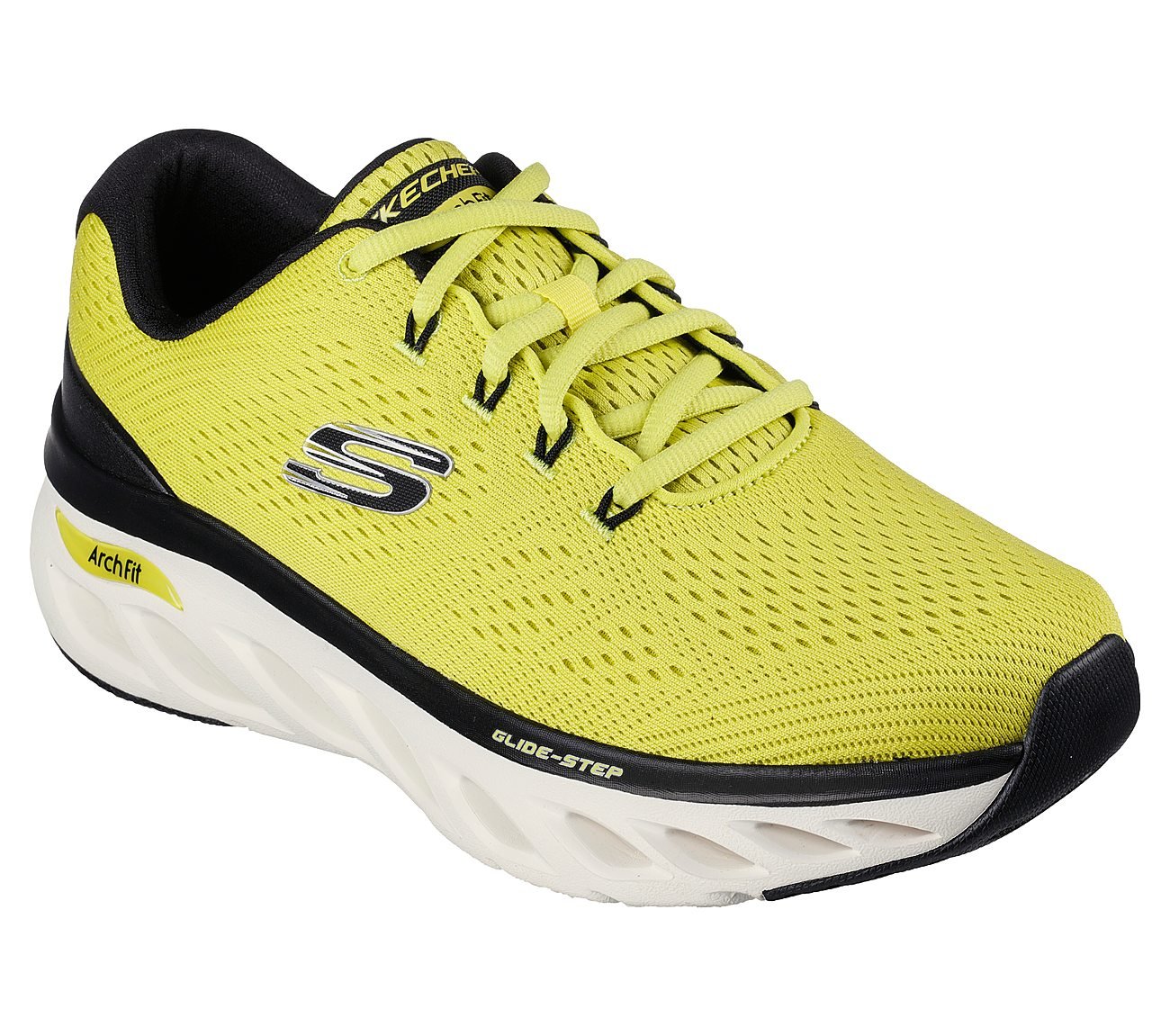 Skechers wide hotsell fit shoes yellow