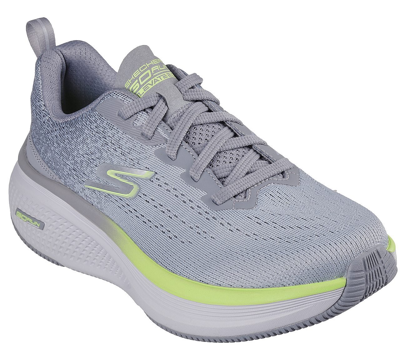 GO RUN ELEVATE 2, GREY/LIME Footwear Right View