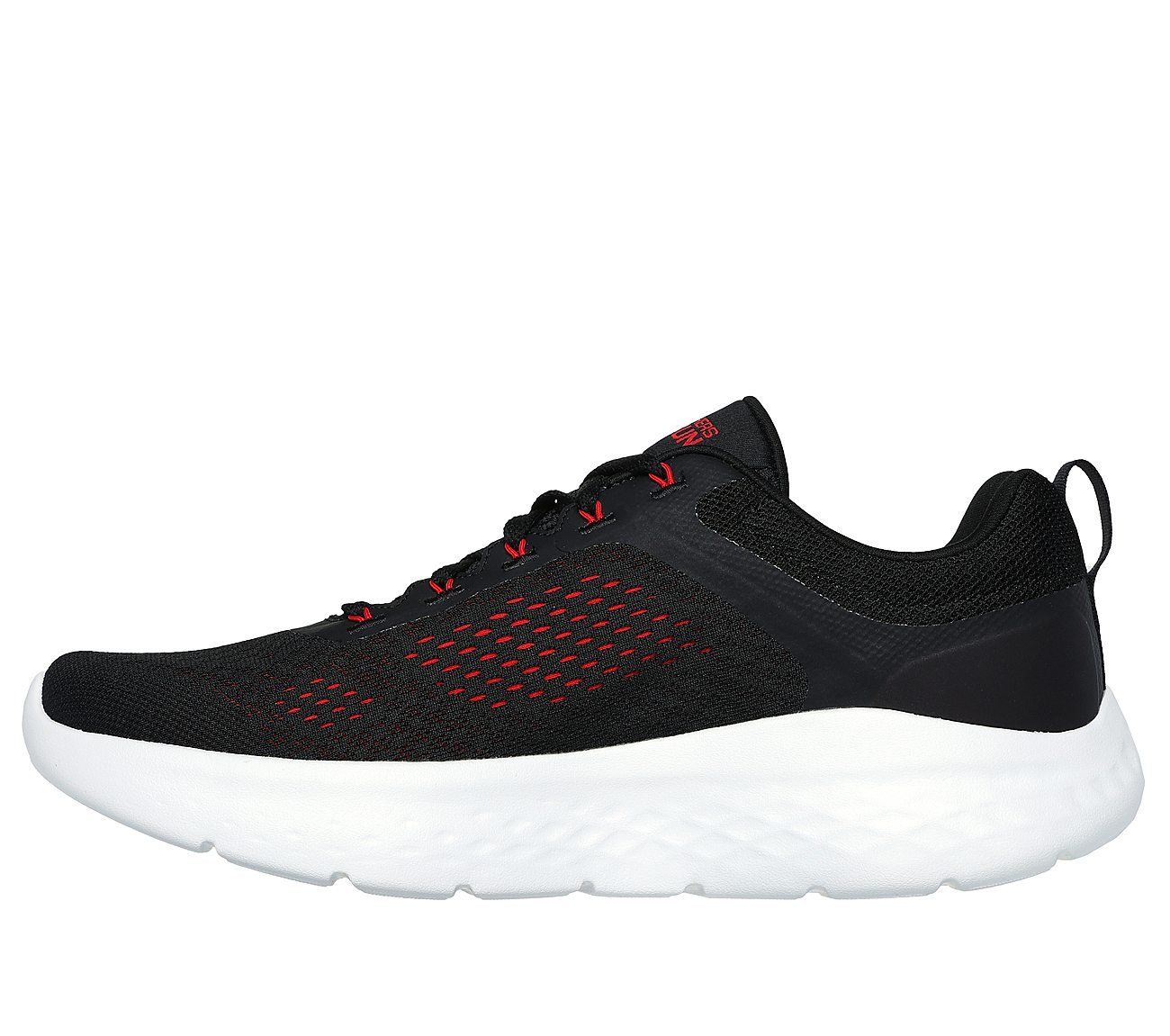 GO RUN LITE, BLACK/WHITE/RED Footwear Left View