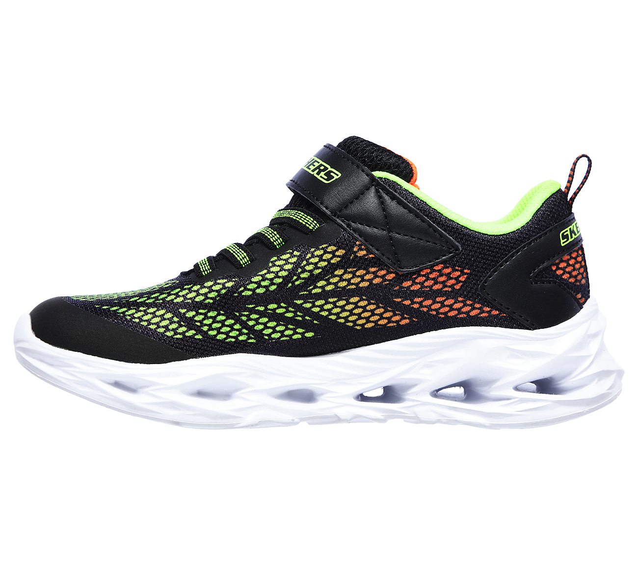 VORTEX-FLASH, BLACK/LIME Footwear Left View