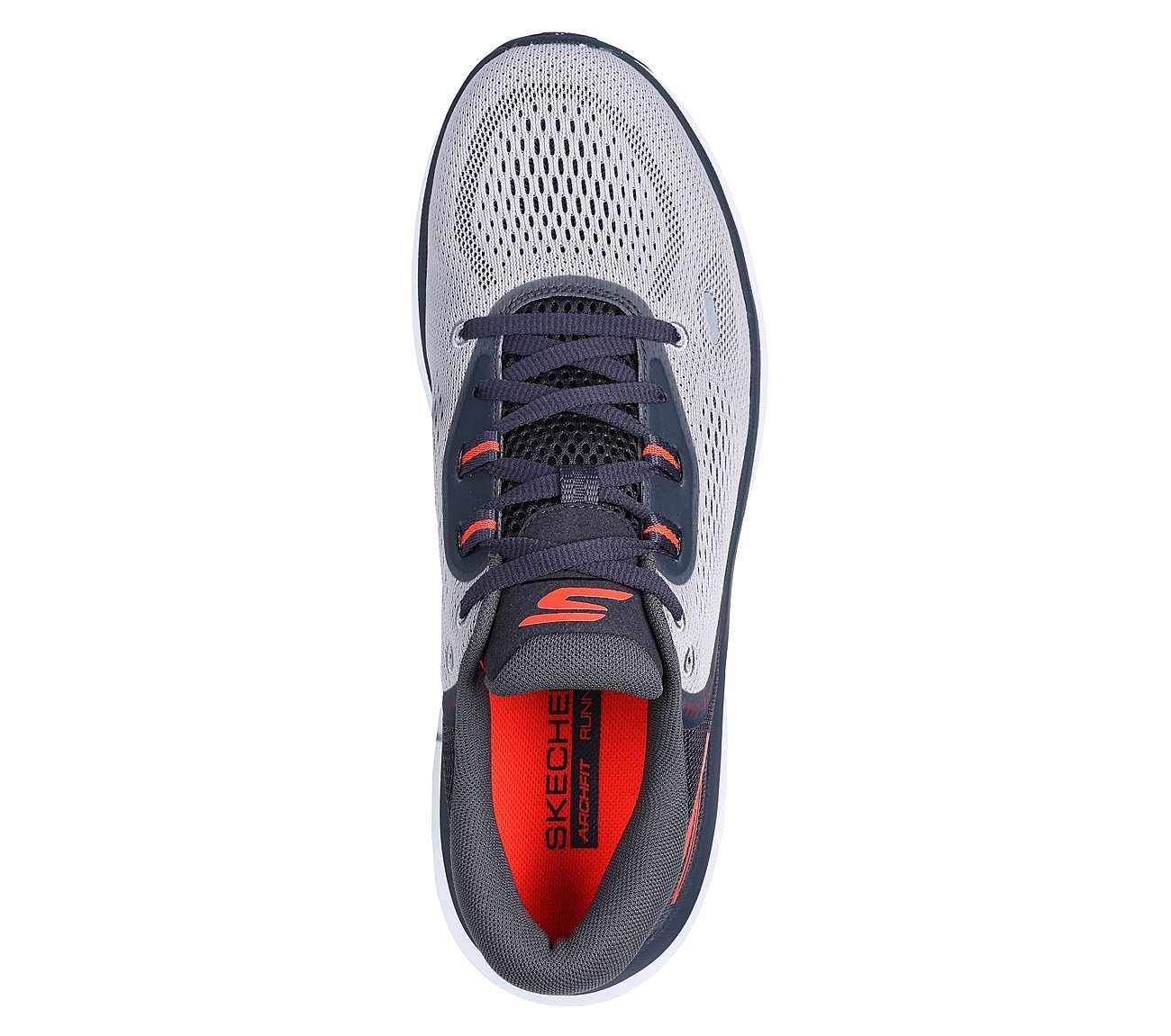 GO RUN PURE 4, GRAY/ORANGE Footwear Top View