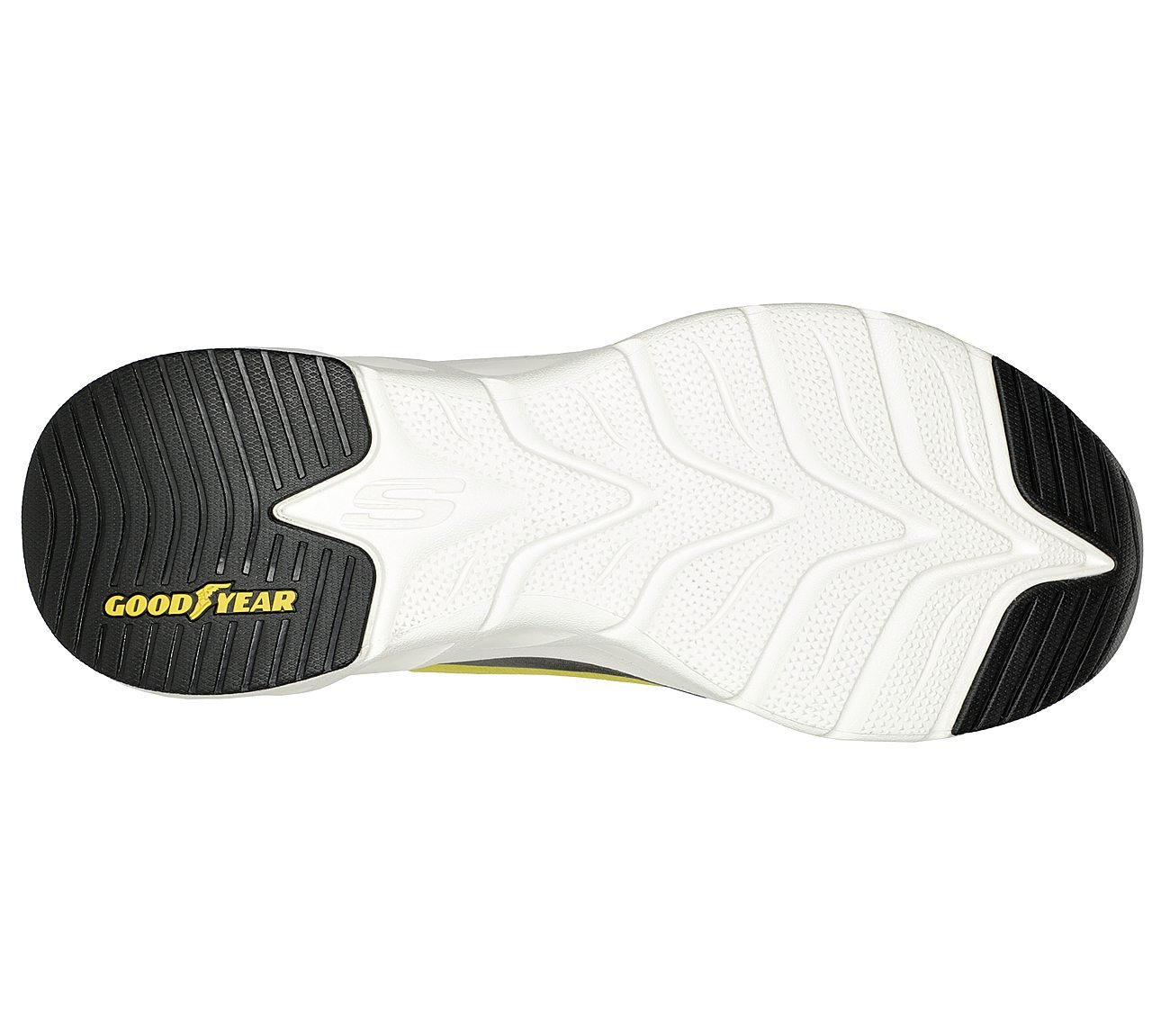 ARCH FIT GLIDE-STEP, LIME/BLACK Footwear Bottom View