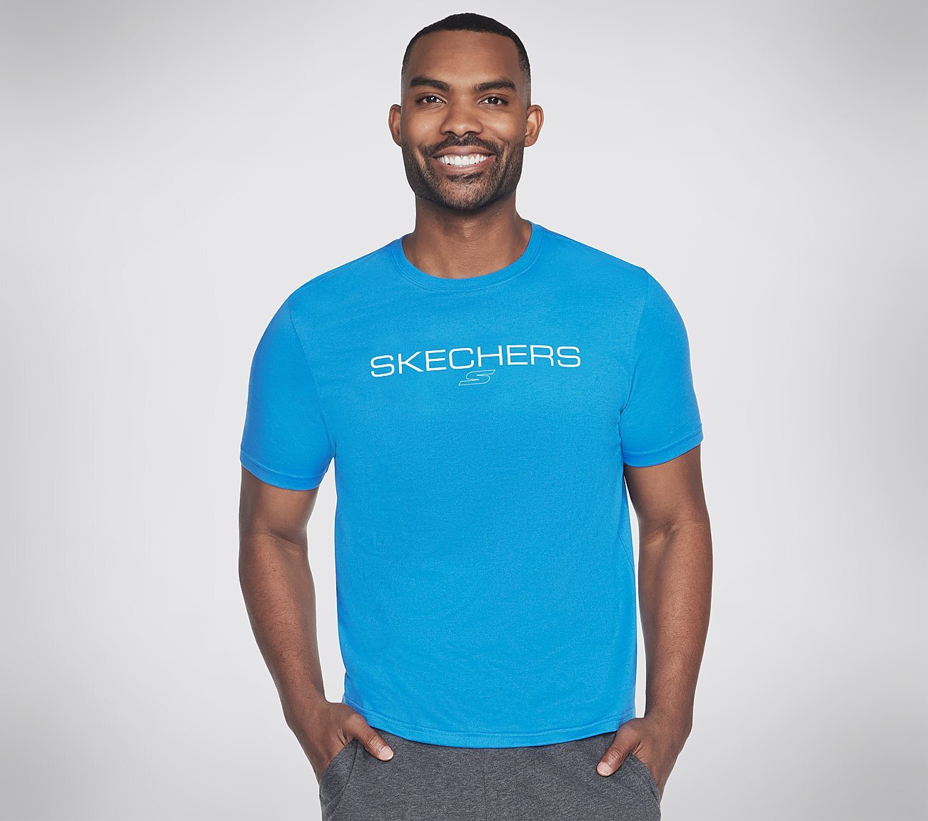 Skechers t on sale shirt blue