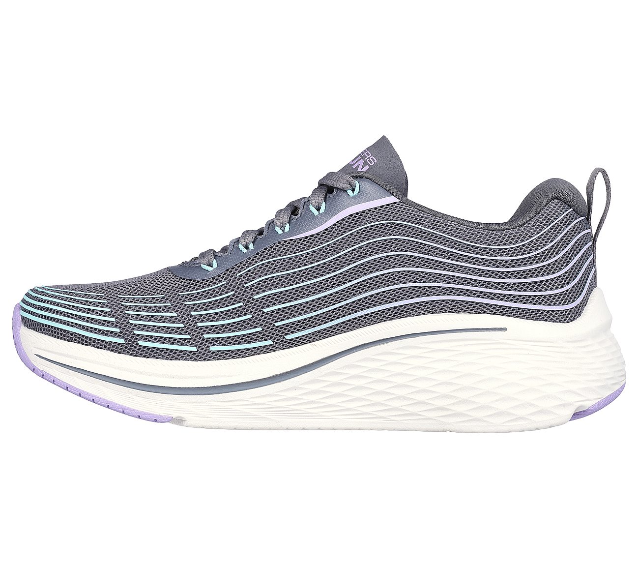 MAX CUSHIONING ELITE 2, CHAR/LAVENDAR Footwear Left View