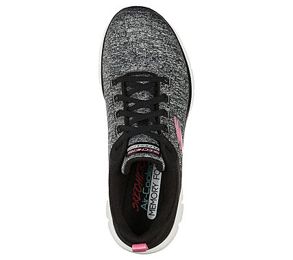 FLEX APPEAL 4, BLACK/PINK Footwear Top View