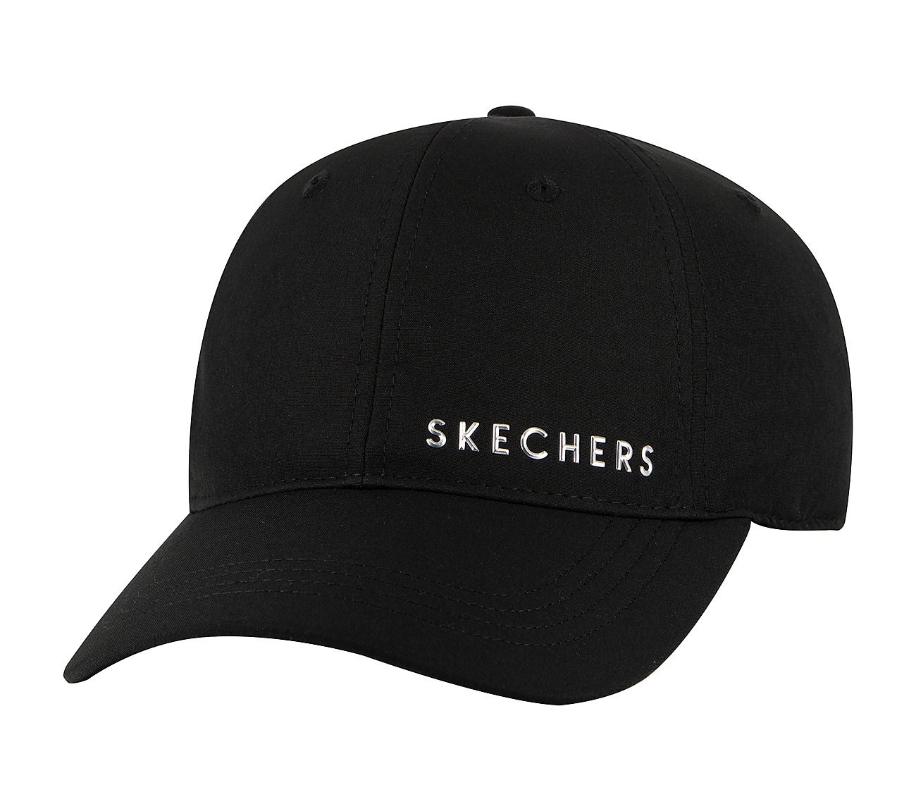 SKECH-SHINE FOIL BASEBALL HAT, BBBBLACK Accessories Lateral View