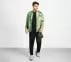 OASIS SMOKE BOMBER JACKET, LIGHT GREY/GREEN