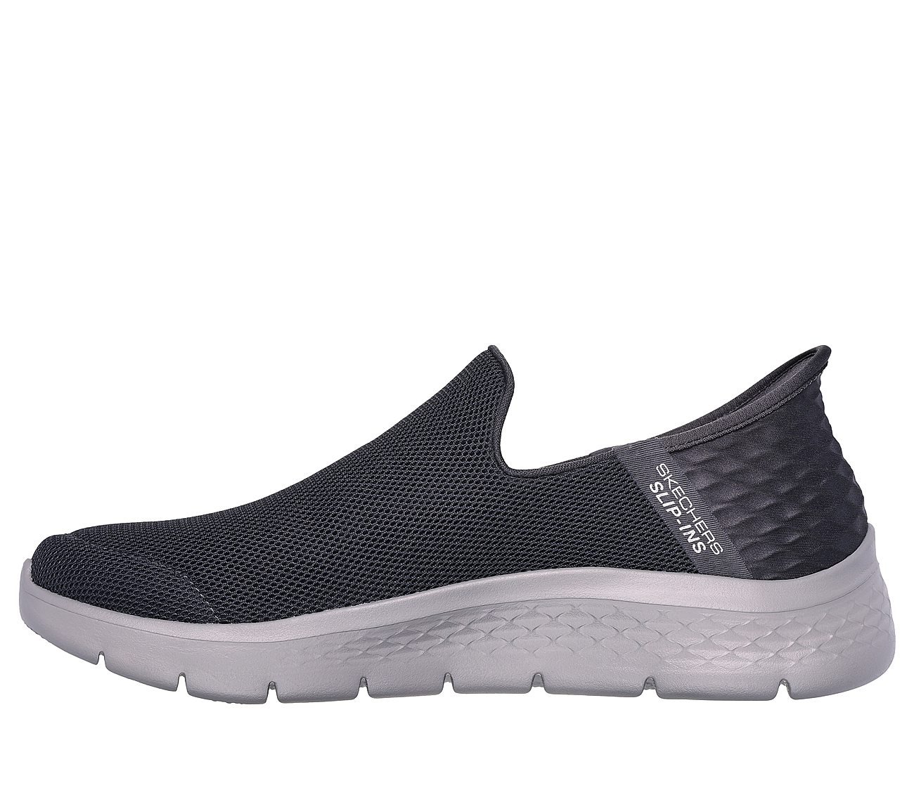 Skechers Dark Grey Go Walk Flex No-Ha Mens Slip On Shoes - Style ID ...