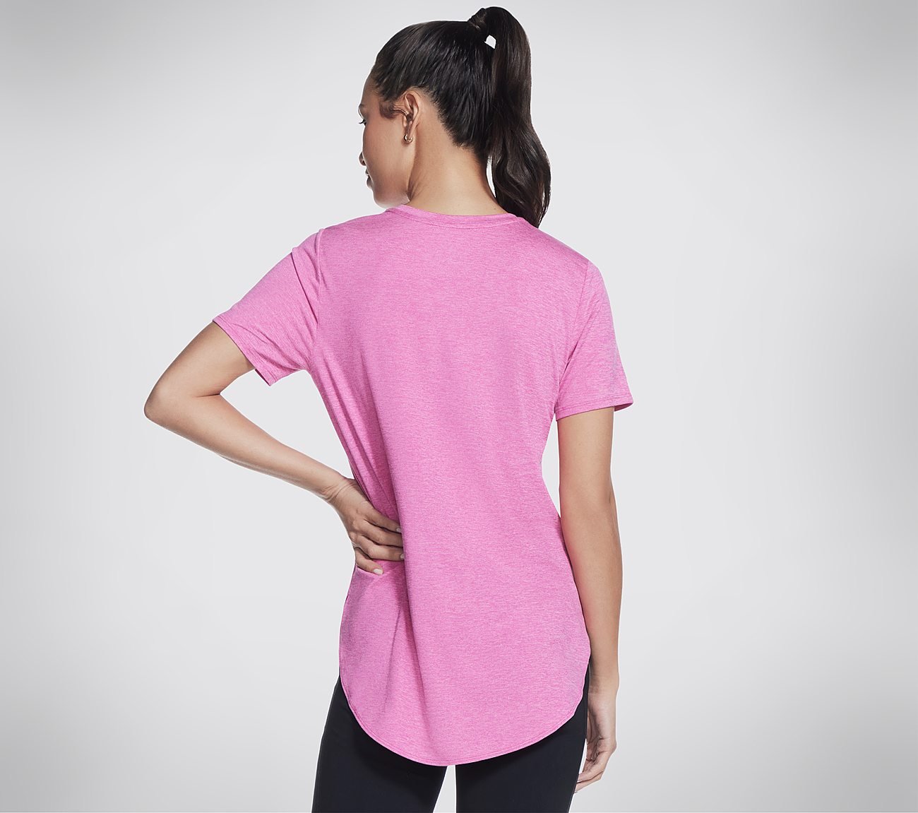 GODRI SWIFT SKECHERS TUNIC T-SHIRT, PPINK Apparel Top View