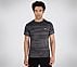 SS SKECHERS JACQUARD T-SHIRT, GUN METAL