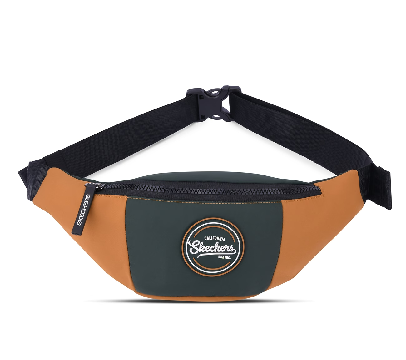 WAIST BAG WITH SINGLE COMPARTMENT, BROWN/OLIVE Accessories Lateral View