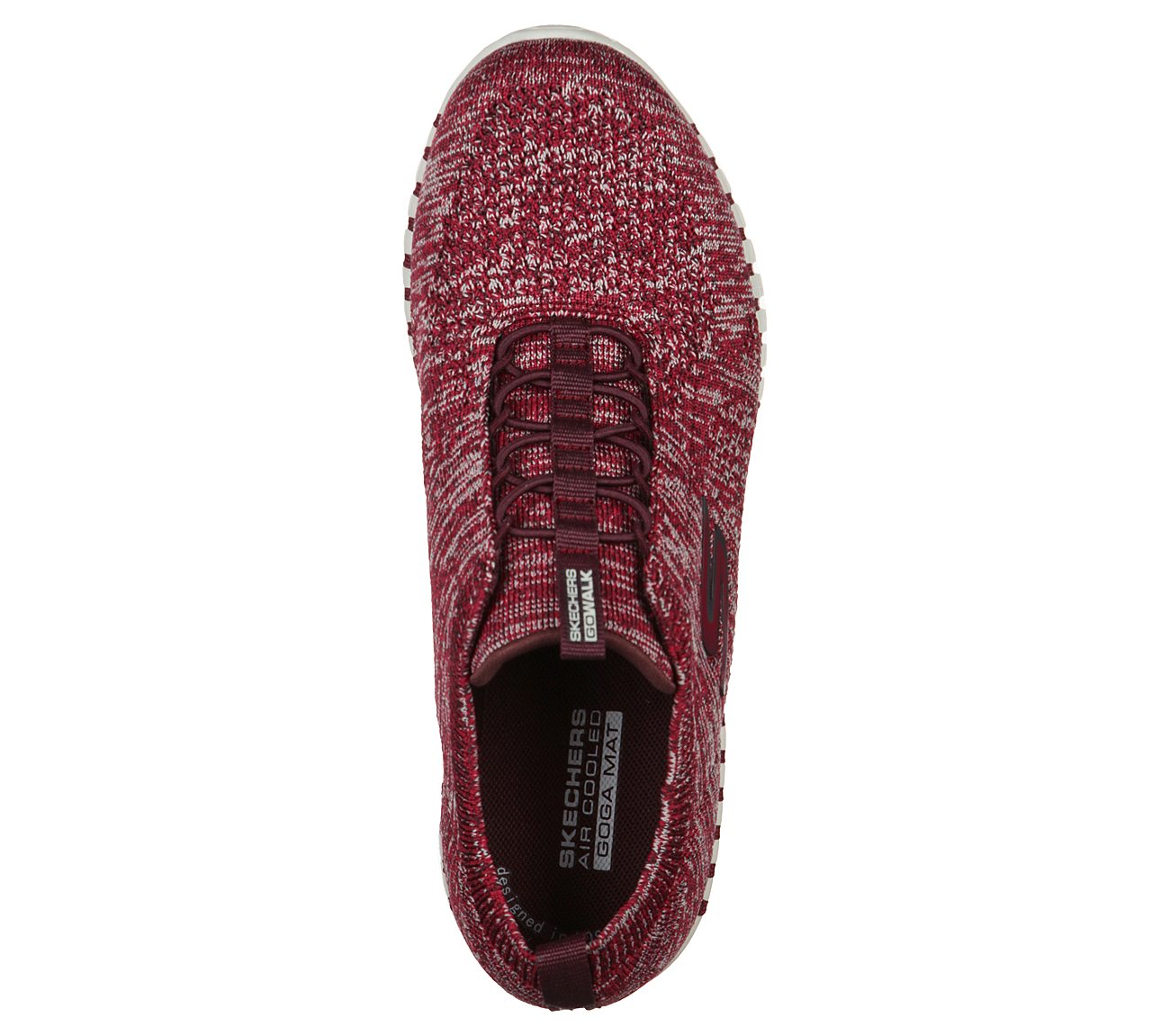 GO WALK SMART-GRACEFUL, BBURGUNDY Footwear Top View