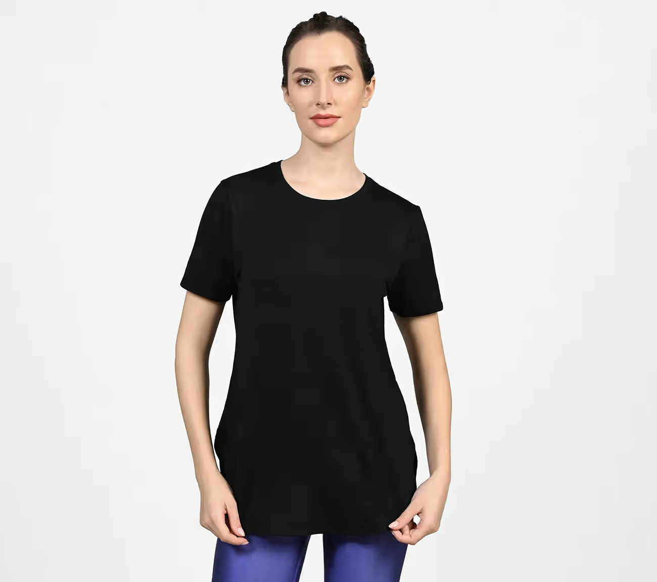 GODRI SWIFT TUNIC T-SHIRT, BBBBLACK Apparel Lateral View