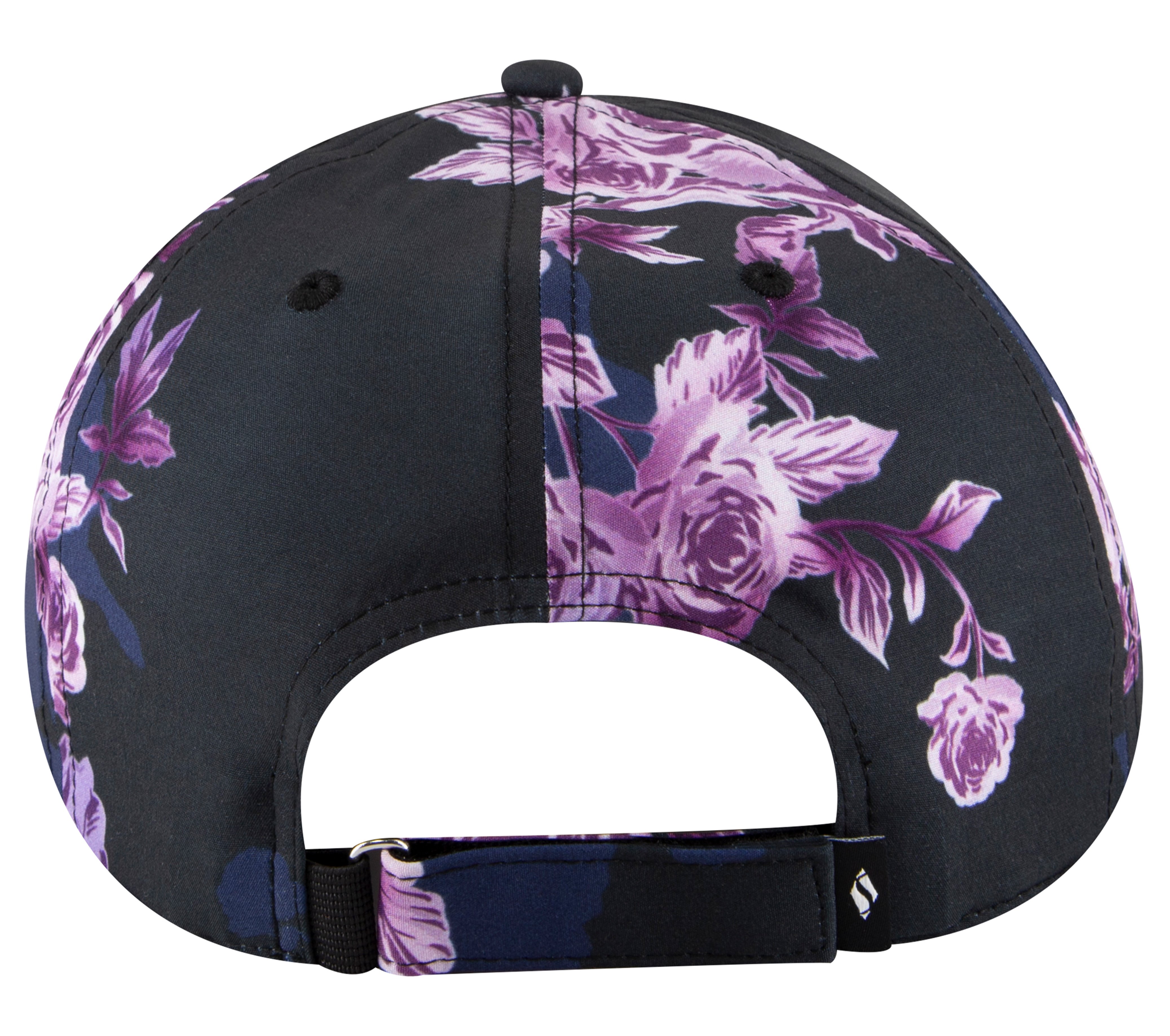 WINTER BLOOM BASEBALL HAT, BLACK/LAVENDER/PINK Accessories Top View