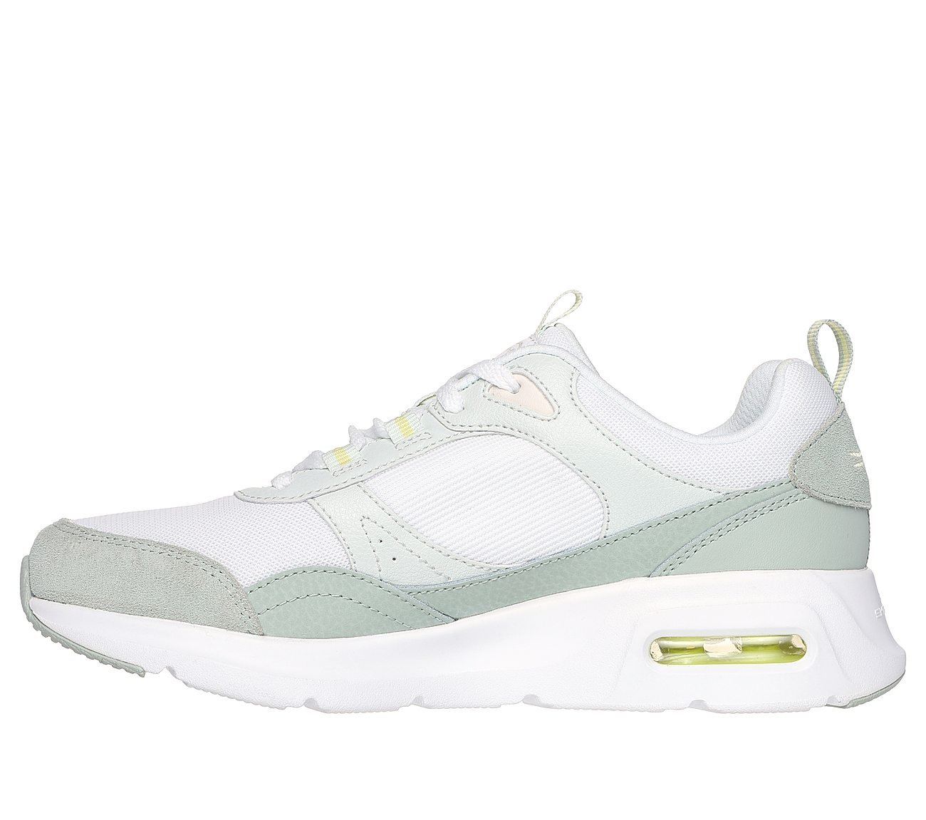 SKECH-AIR COURT-COOL AVENUE, WHITE/GREEN Footwear Left View