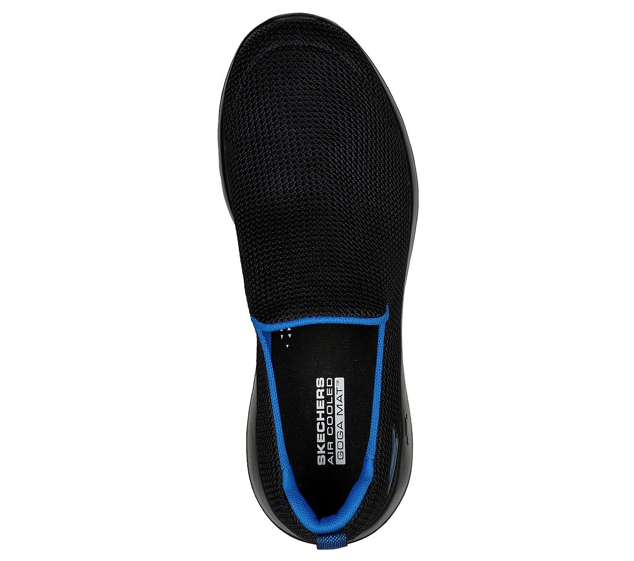 GO WALK MAX-DEED, BLACK/BLUE Footwear Top View