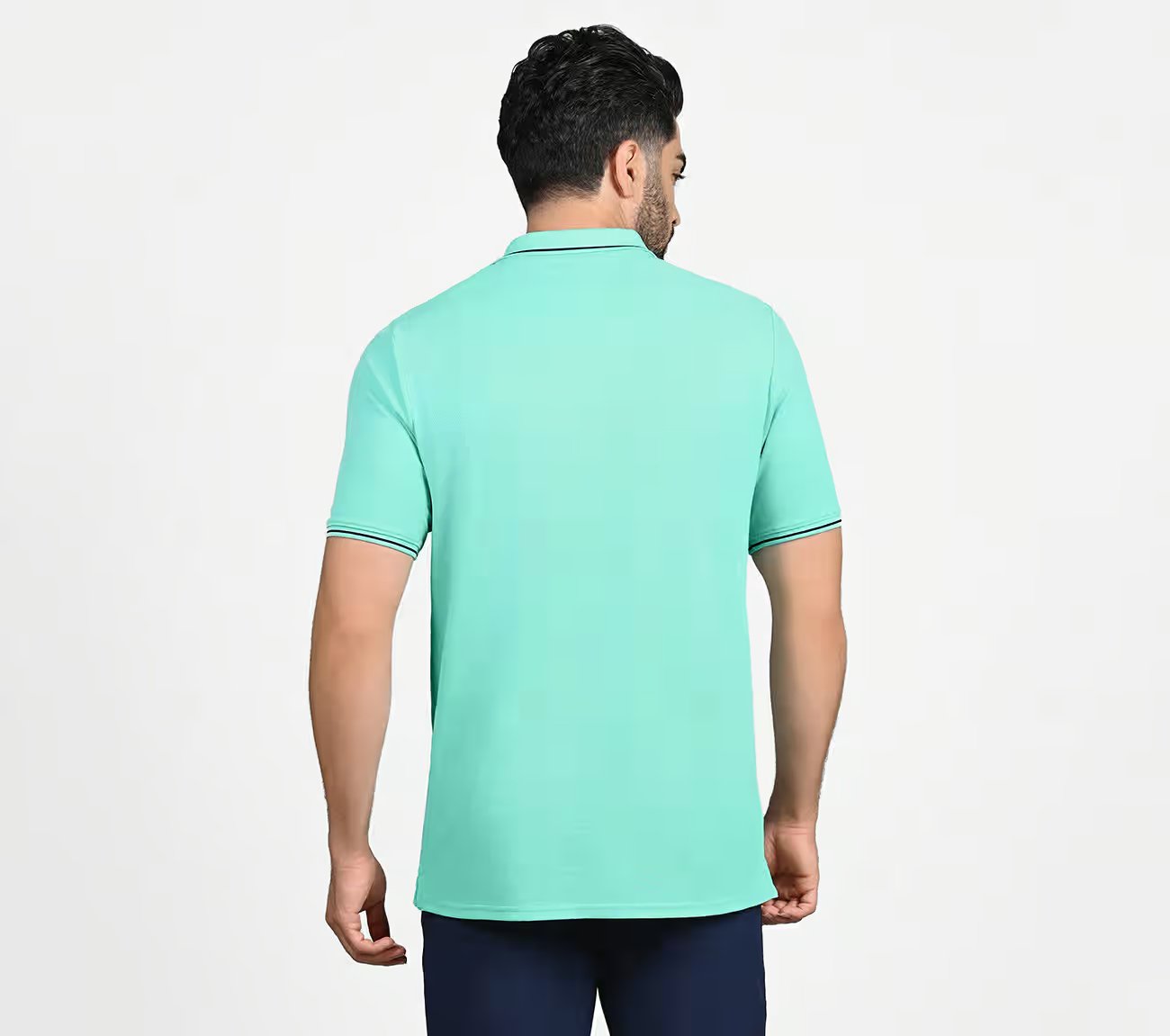 SKECHERS EVERYDAY POLO, AQUA Apparel Left View