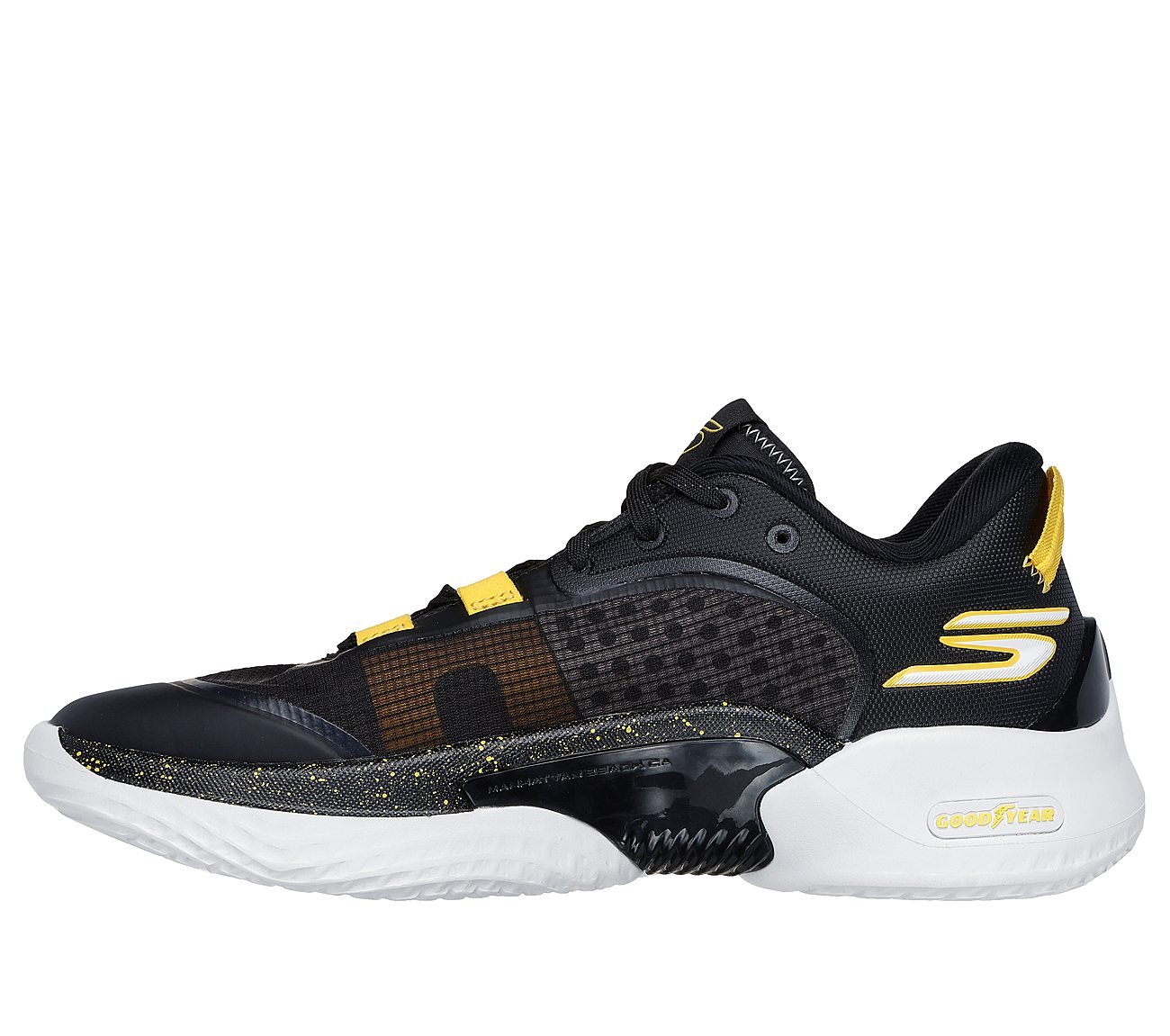 SKX RESAGRIP- Basketball, BLACK/GOLD Footwear Left View