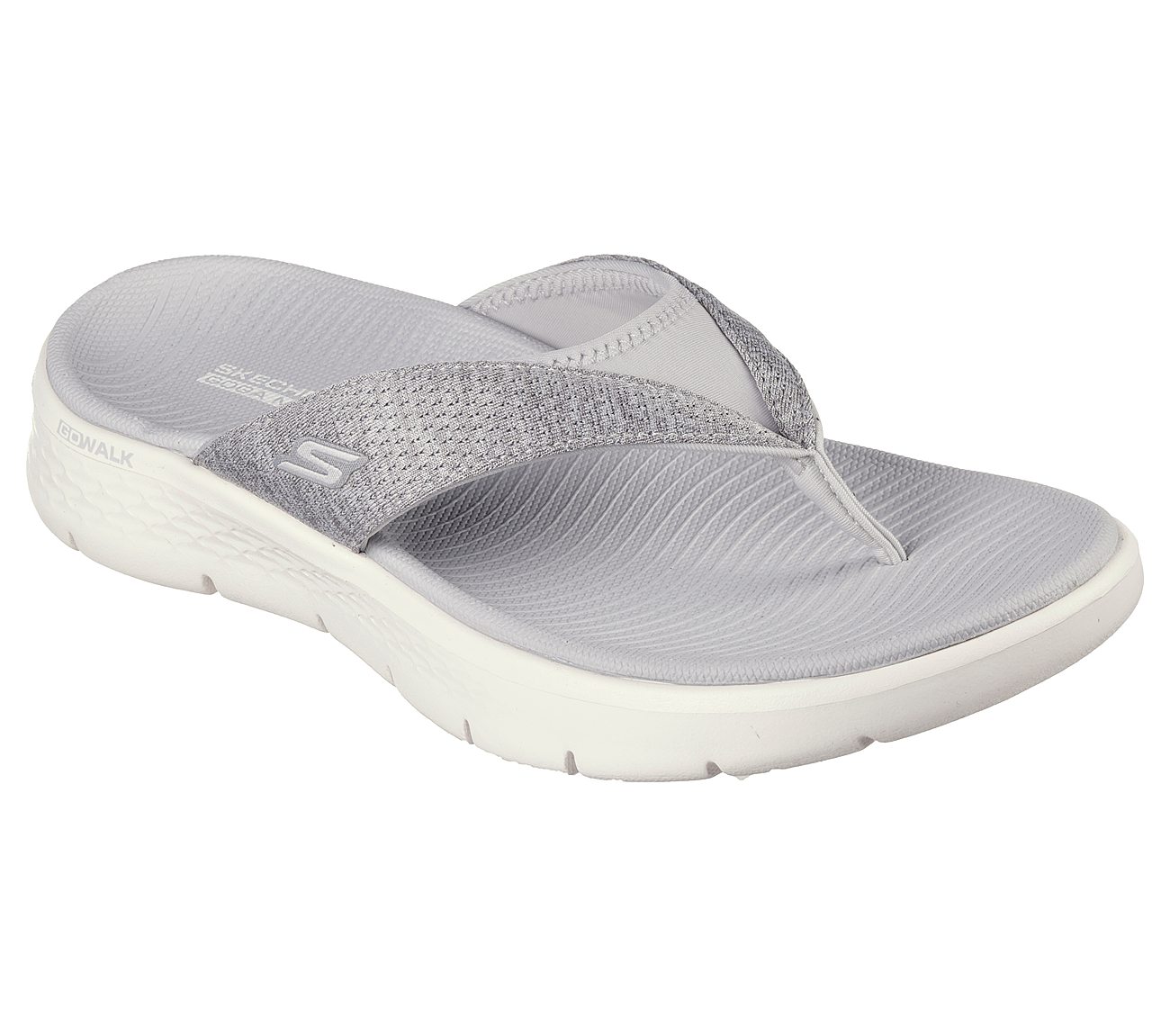 Skechers Grey Go Walk Flex Sandal Slippers For Women - Style ID: 141401 ...