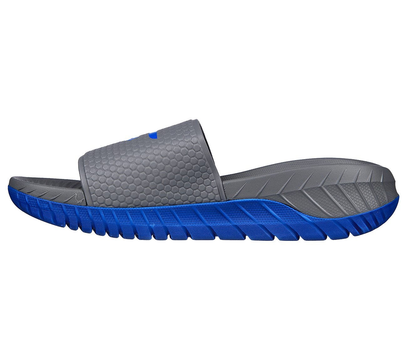 GO RECOVER SANDAL, CHARCOAL/BLUE Footwear Left View