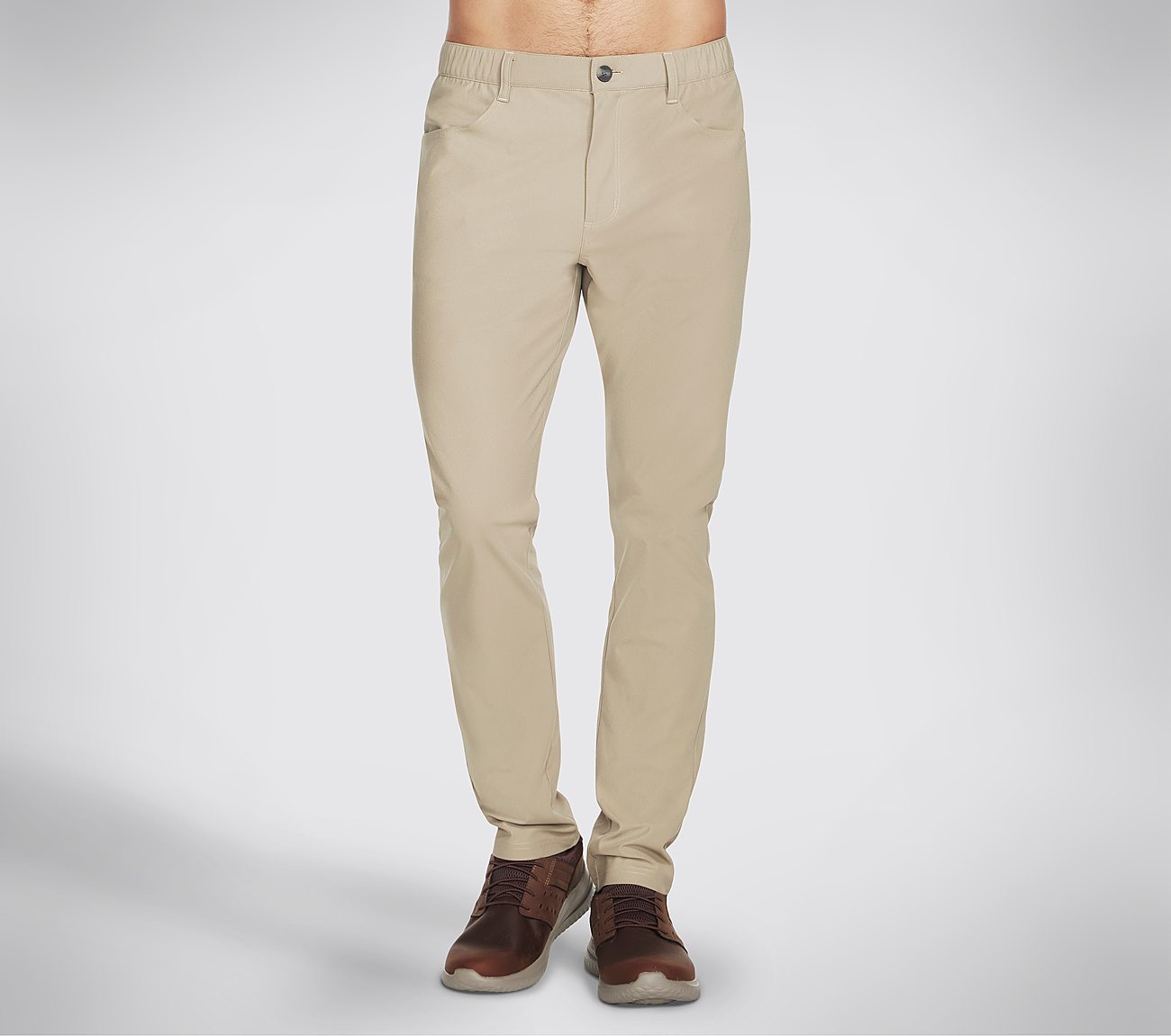 SKECH KNITS PREMIUM PANT, NATURAL/BROWN Apparel Lateral View