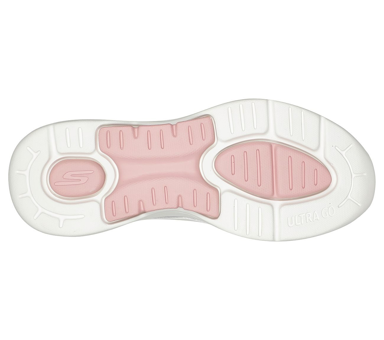 GO WALK ARCH FIT - CRYSTAL WA, TAUPE/PINK Footwear Bottom View