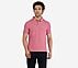 MENS PERFORMANCE POLO, CHARCOAL/CORAL