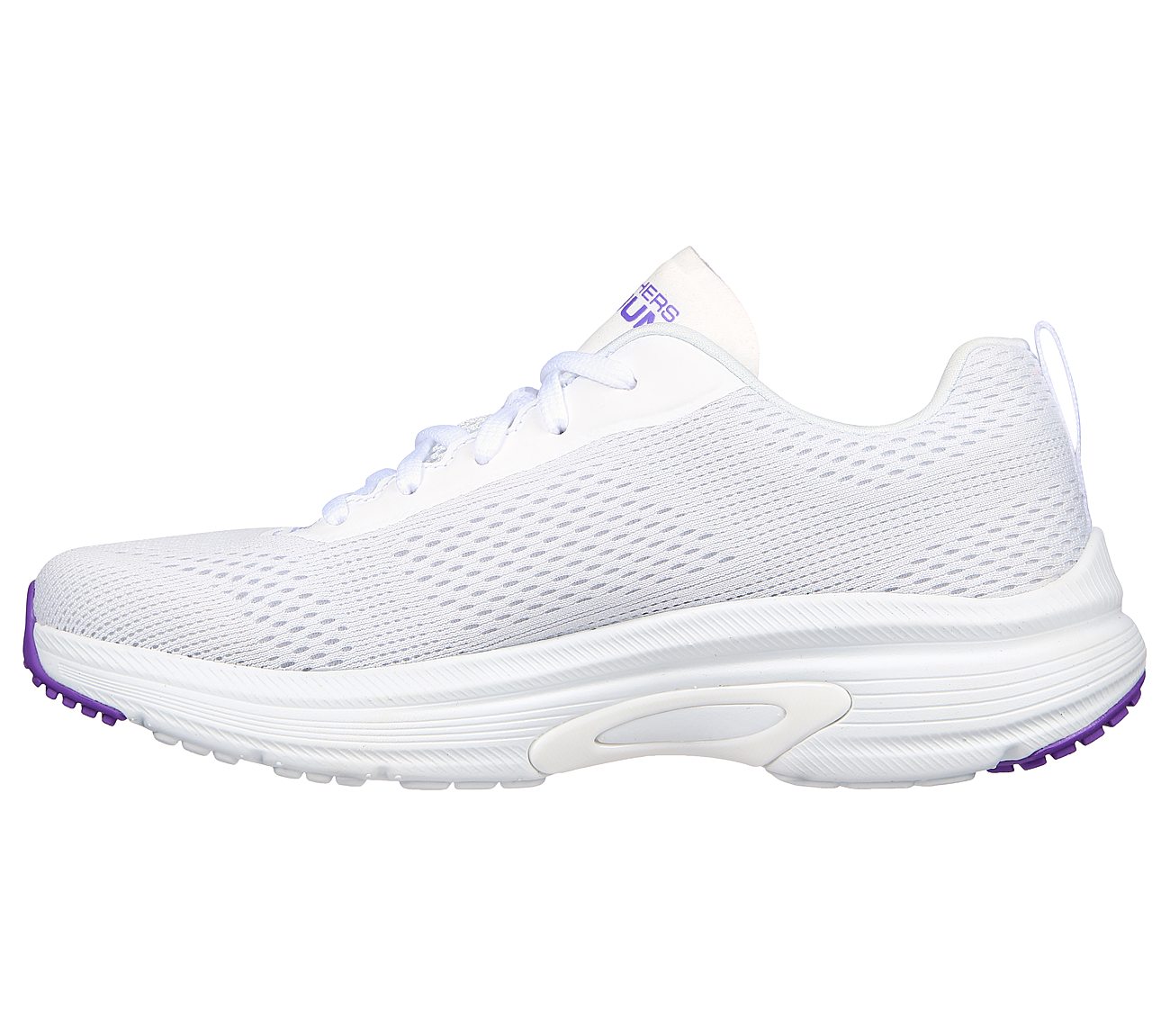 GO RUN ARCH FIT - SKYWAY, WHITE/PURPLE Footwear Left View