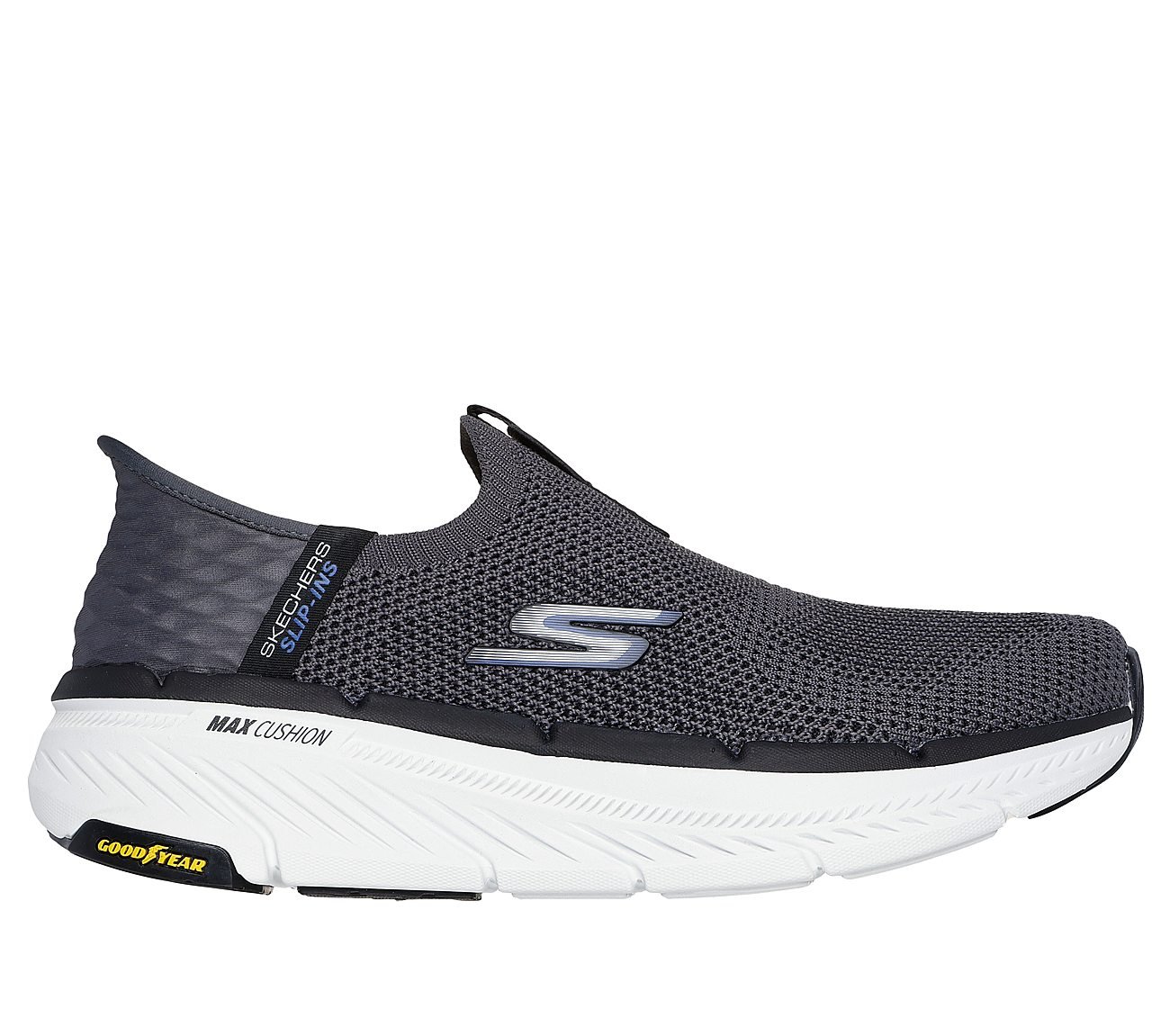 MAX CUSHIONING PREMIER 2, CHARCOAL/BLACK Footwear Lateral View