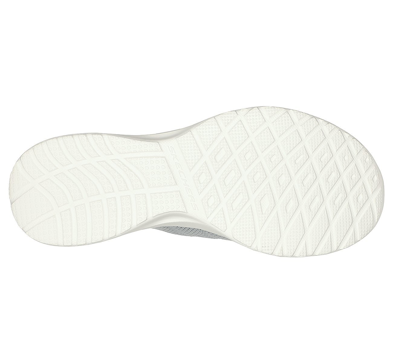 SKECH-AIR DYNAMIGHT-PERFECT S, LIGHT GREY/WHITE/LIGHT BLUE Footwear Bottom View