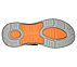 GO WALK ARCH FIT SANDAL-MISSI, CHARCOAL/ORANGE Footwear Bottom View