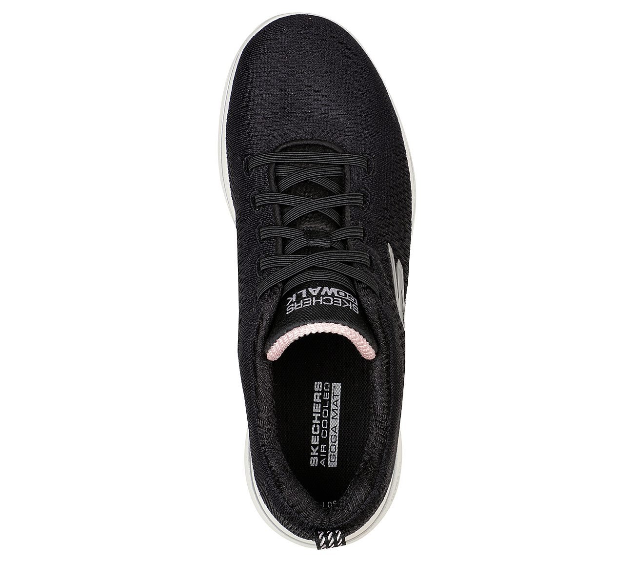 GO WALK 5 - LAKE VIEWS, BLACK/LIGHT PINK Footwear Top View