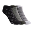 3PK MENS FLAT KNIT NO SHOW, BLACK/GREY