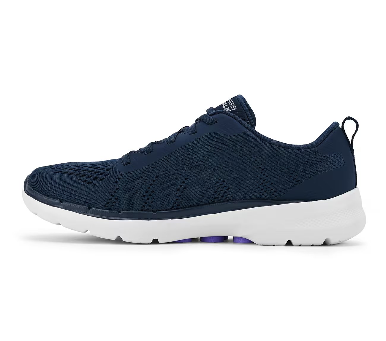 GO WALK 6, NAVY/LAVENDER Footwear Left View