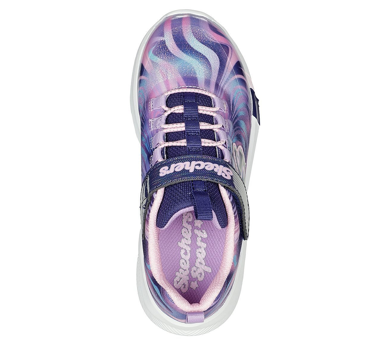 DREAMY LITES - SWIRLY SWEETS, NAVY/MULTI Footwear Top View