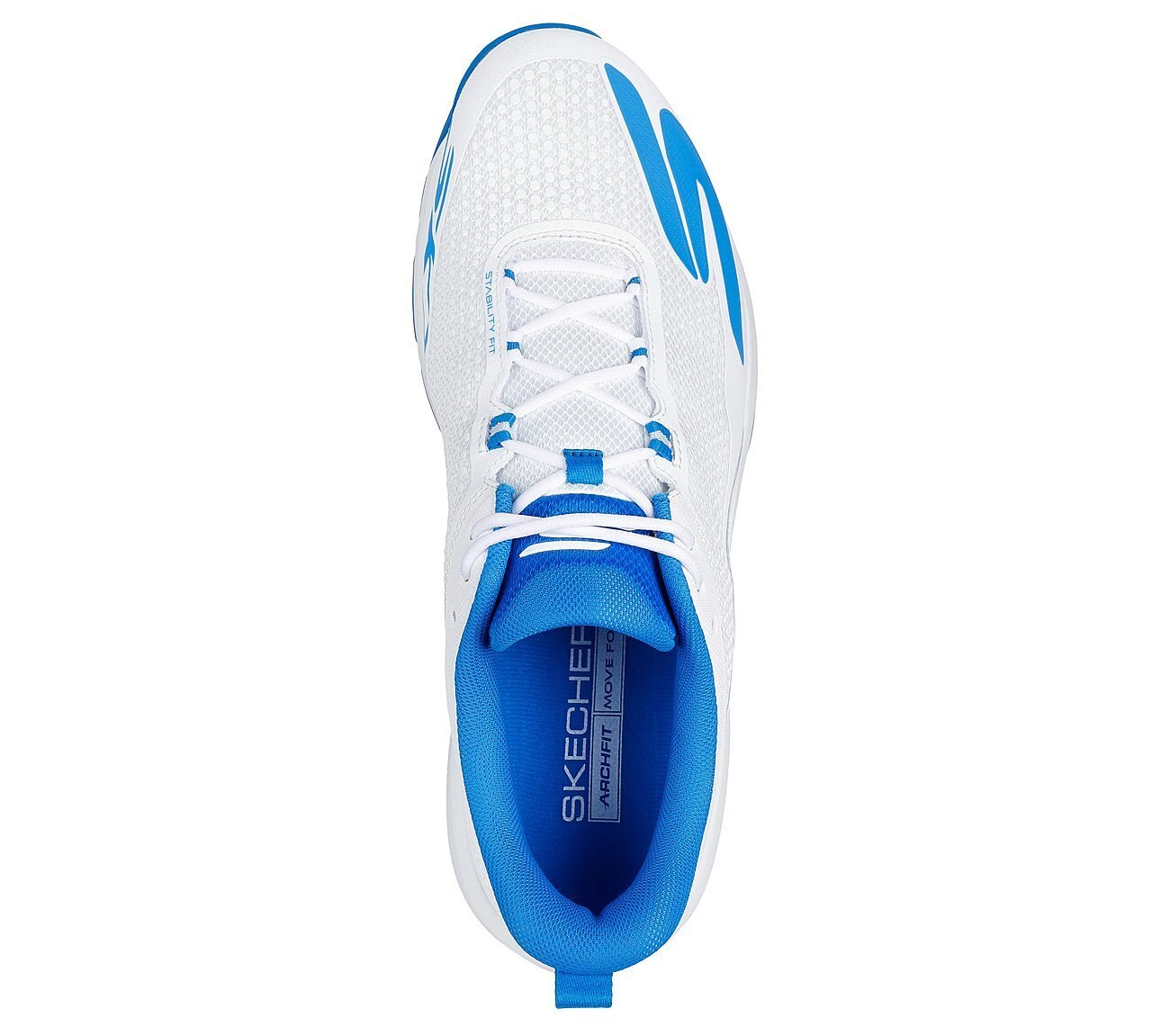 CRICKET BLADE, WHITE/LT.BLUE Footwear Top View