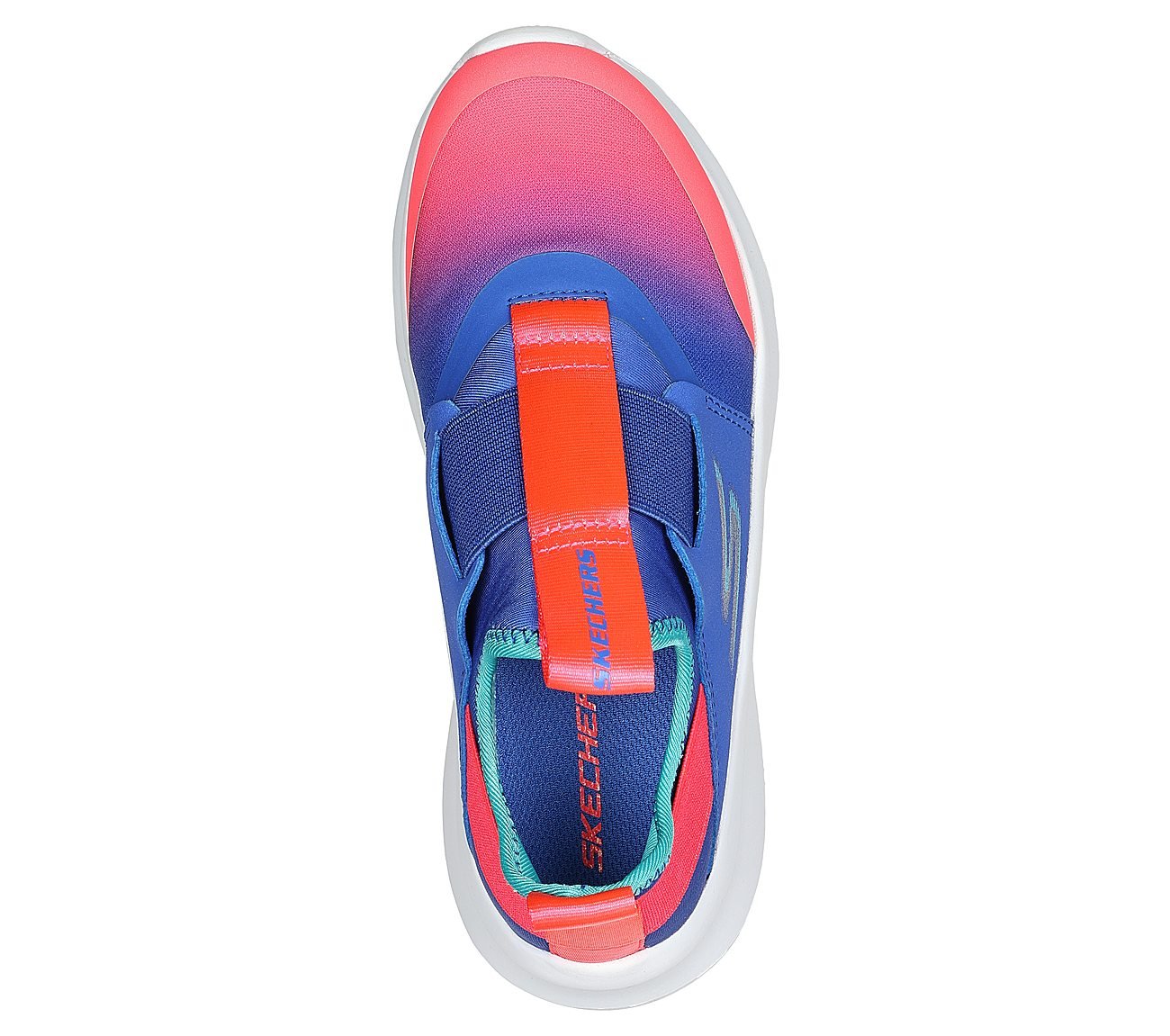 SKECH FAST - OMBRE SUNSET, BLUE/CORAL Footwear Top View